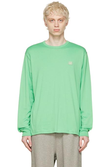 Acne Studios Cotton Long Sleeve T-Shirt - Green