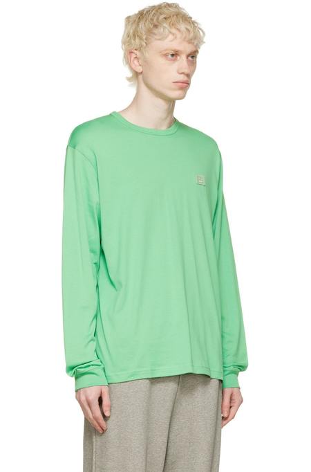 Acne Studios Cotton Long Sleeve T-Shirt - Green