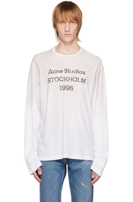 Acne Studios Printed Long Sleeve T-Shirt - Off-White 