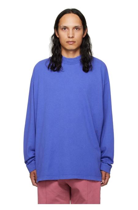 Acne Studios Tape Long Sleeve T-Shirt - Sea Blue