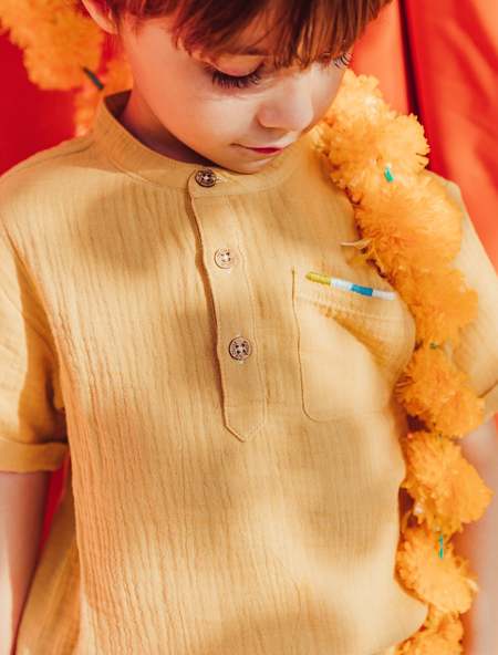 Kids Louise Misha Arun Shirt - Honey