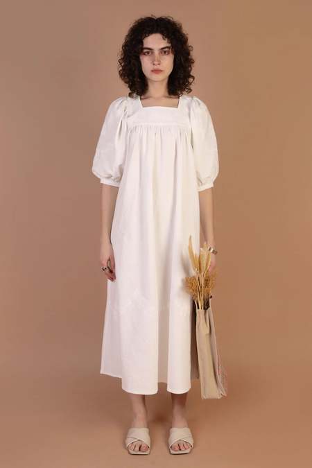 Meadows Crocus Dress - White