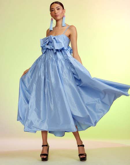 Cynthia Rowley Aurora Taffeta Dress - Baby blue