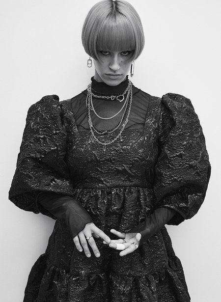 Eliza Faulkner Jacquard Ravenna Dress - Black 