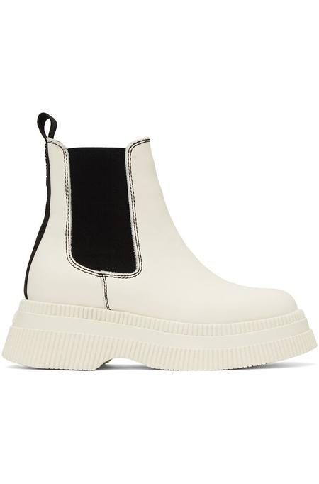 Ganni Creepers Chelsea Boots - White