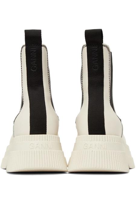 Ganni Creepers Chelsea Boots - White