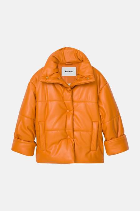 Nanushka Hide Puffer Jacket - Orange