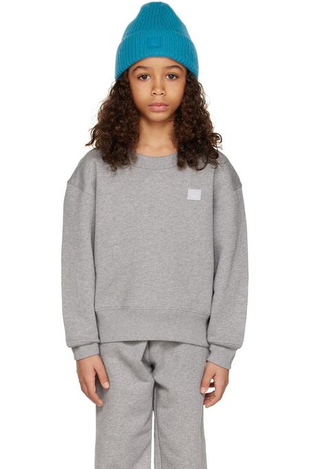 Kids Acne Studios Patch Sweatshirt - Gray 