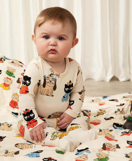 Kids Mini Rodini Minibabies AOP Baby Blanket