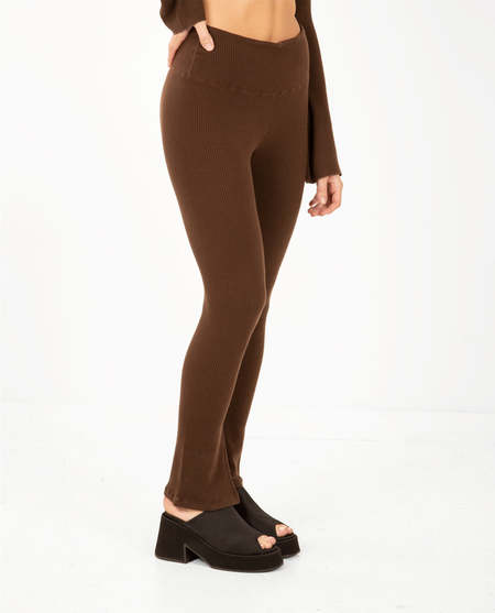Year of Ours Lounge Flare Pant - Oak