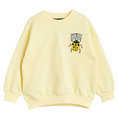 Kids Mini Rodini Ladybird Embroidered Sweatshirt - Yellow