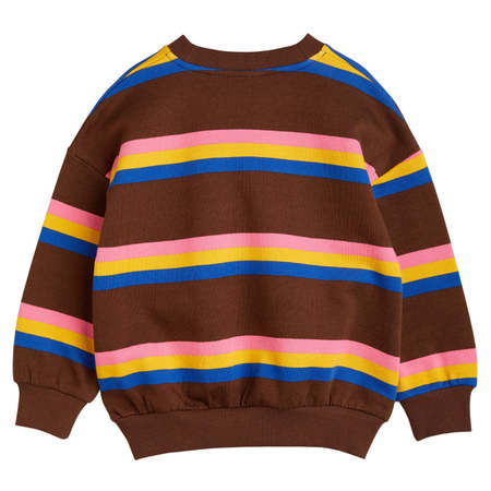 Kids Mini Rodini Stripe Sweatshirt - Brown