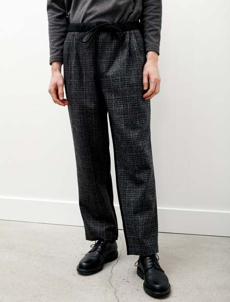 Frank Leder Mixed Wool Pants - Check Black