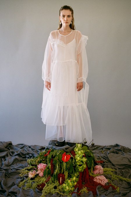 KkCo Nine Twenty-Seven Organza Dress - Blanco 