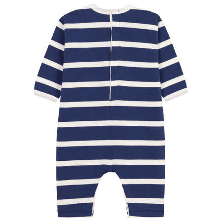 Kids Petit Bateau Jumpsuit - Wide Navy Blue Stripes