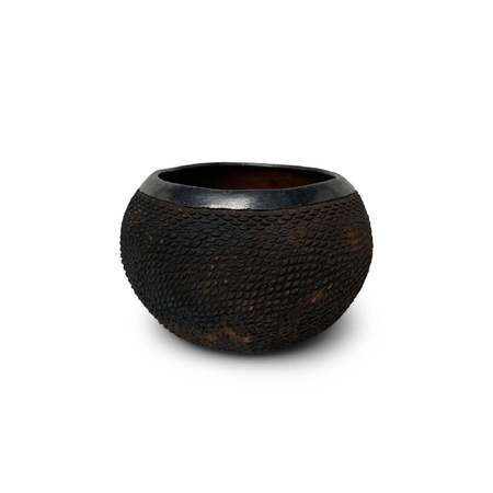 Akiliba Rounded Earthenware Bowl - Burnt Earth