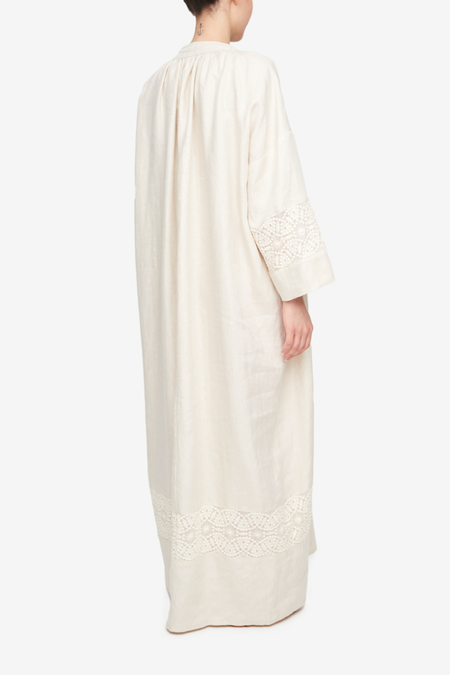 The Sleep Shirt Weighted Linen Delphine Dress - Natural